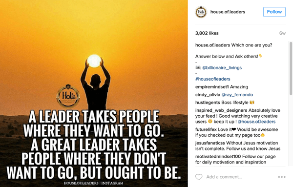dom liderów tag użytkownika instagramu
