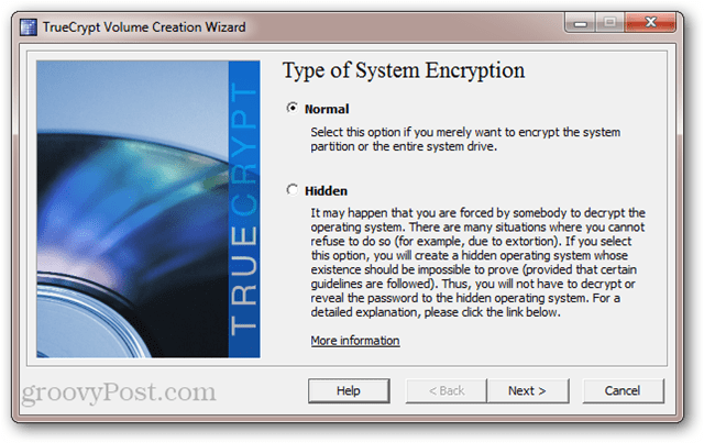 TrueCrypt: rodzaj szyfrowania systemu