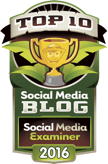 Social Media Examiner odznaka Top 10 Social Media Blog 2016