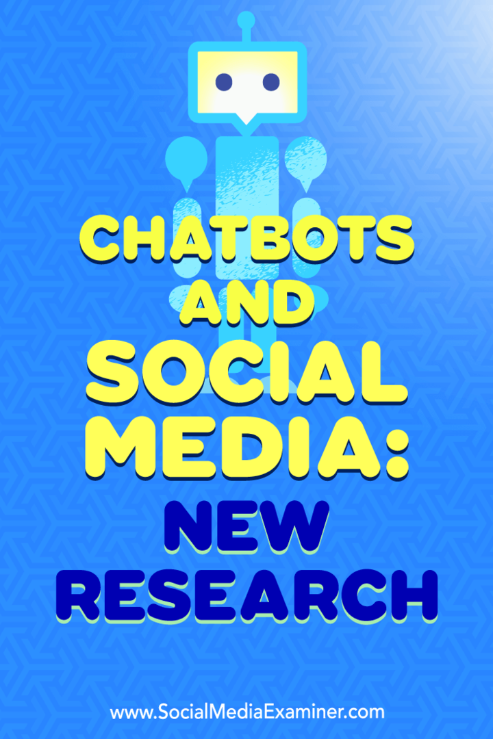 Chatboty i media społecznościowe: nowe badanie autorstwa Michelle Krasniak w Social Media Examiner.