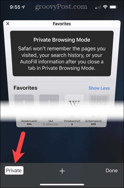 Wyłącz opcję Prywatne w Safari na iOS