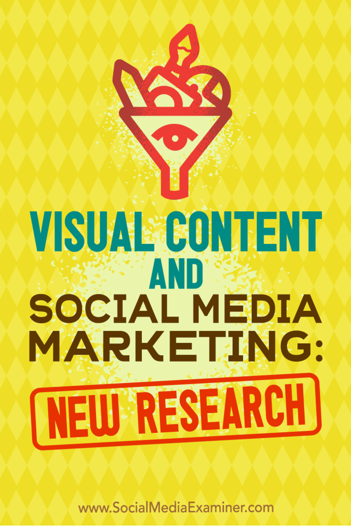 Treści wizualne i marketing w mediach społecznościowych: nowe badanie autorstwa Michelle Krasniak w Social Media Examiner.