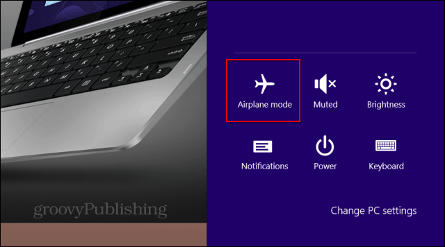 Ikona trybu samolotowego systemu Windows 8.1