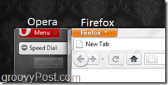 Porównanie przycisku Firefox Opera