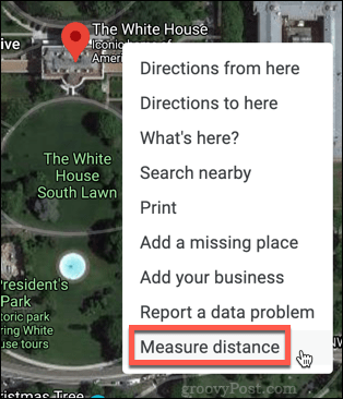 Opcja pomiaru odległości w Mapach Google