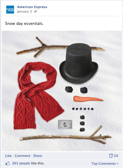 American Express Boże Narodzenie Obraz na Facebooku