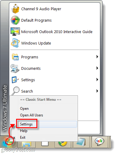 klasyczne menu Start w Windows 7