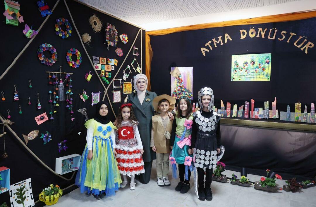 Emine Erdoğan odwiedziła szkołę podstawową Ostim w Ankarze