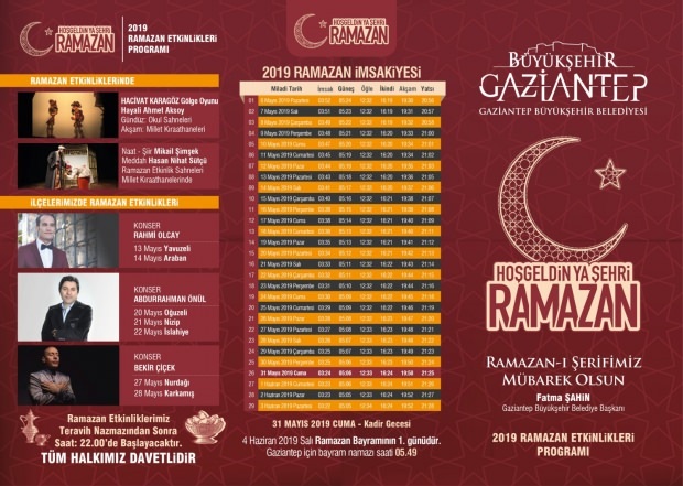 Co obejmuje wydarzenia Ramadan w Gaziantep Municipality?