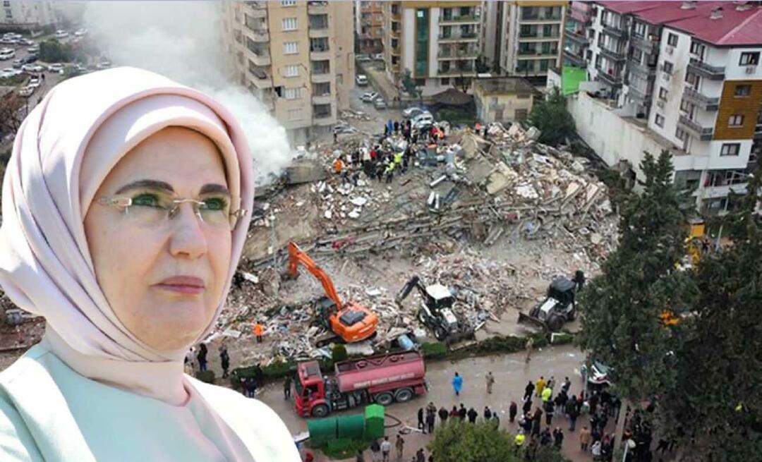 Pierwsza Dama Erdoğan: Nasze serca zapłonęły wiadomością o trzęsieniu ziemi!