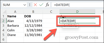 Excel formuła lat i miesięcy