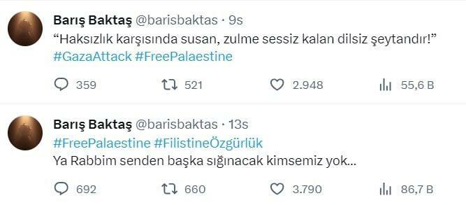 Barış Baktaş Dzielenie się wsparciem dla Palestyny