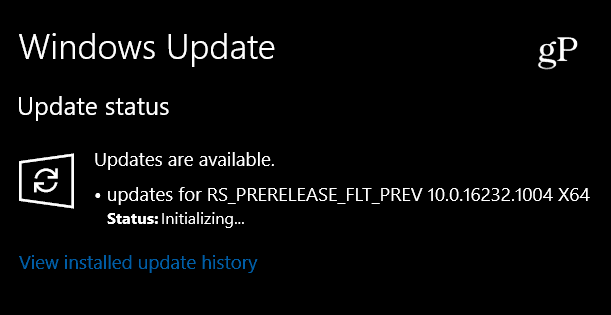 Windows 10 Insider Preview Kompilacja 16232.1004 wydana, tylko niewielka aktualizacja