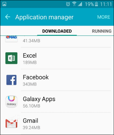 Menedżer aplikacji na Androida