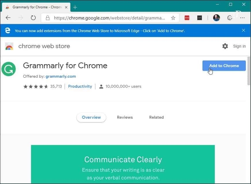 5 Zainstaluj rozszerzenie Chrome Chrome Web Store Edge
