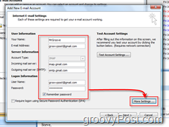 Skonfiguruj program Outlook 2007 dla konta IMMA GMAIL