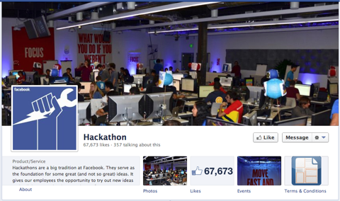 strona poświęcona hackathonowi na Facebooku