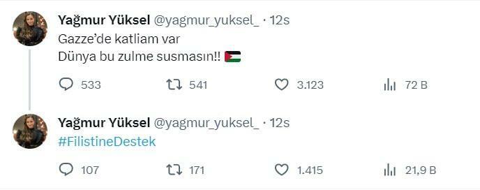 Yağmur Yüksel Dzielenie się wsparciem dla Palestyny