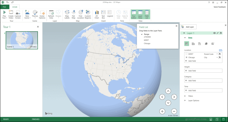 Mapy 3D w Excelu