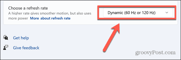 Dynamiczna częstotliwość odświeżania w systemie Windows 11