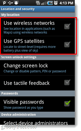 Android używa moich bezprzewodowych satelitów GPS