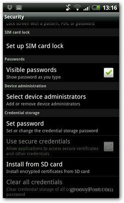 kod PIN Androida skonfiguruj blokadę karty SIM