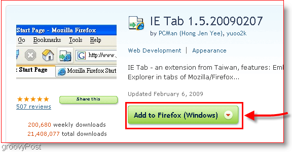 Pobierz kartę IE dla przeglądarki Firefox