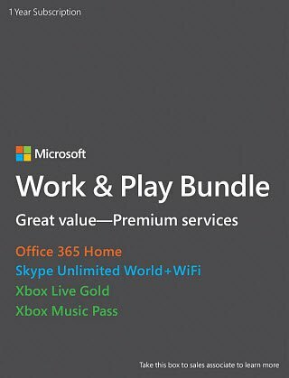 Pakiet subskrypcyjny Microsoft Work & Play 199 USD