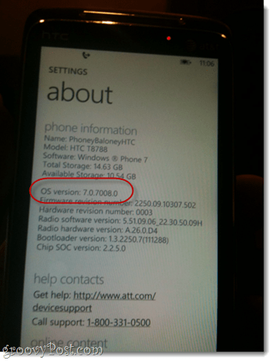 skopiuj i wklej z Windows Phone 7 7.0.7390.0