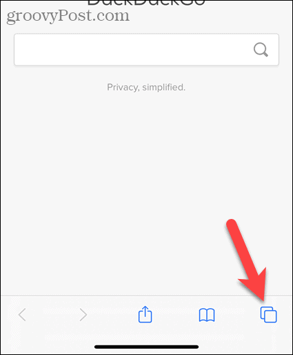 Stuknij przycisk karty w Safari na iOS