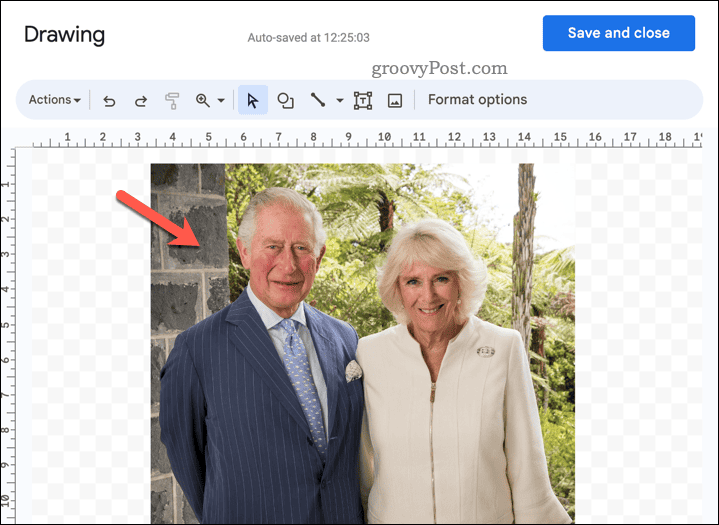 Wybierz obraz w narzędziu do rysowania Dokumentów Google