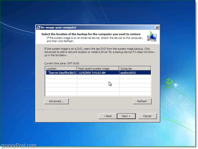 możesz użyć obrazu systemu z sieci, aby przywrócić system Windows 7