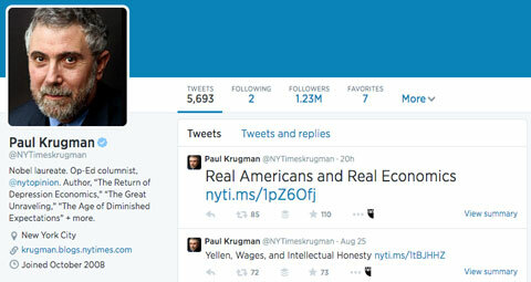 profil na Twitterze Paul Krugman
