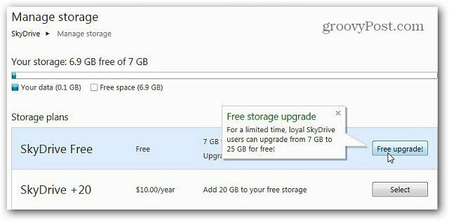 Windows SkyDrive: Zajmij 25 GB miejsca, zanim zostanie zmniejszone do 7 GB