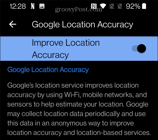 Dokładność lokalizacji Google