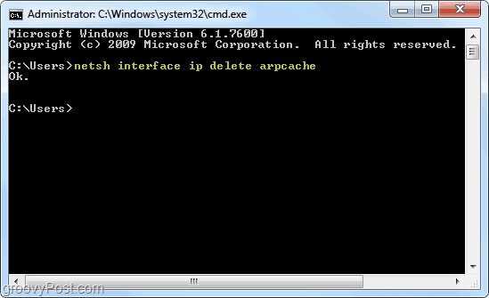 pamięć podręczna arp w systemie Windows 7