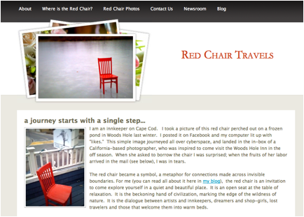 blog z czerwonym krzesłem