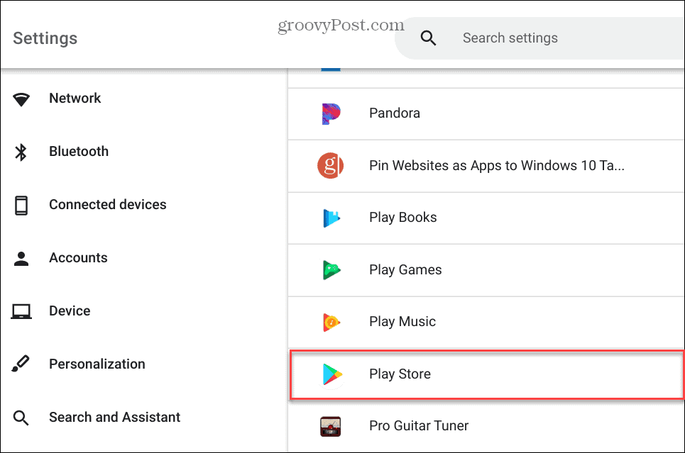 Google Play nie działa na Chromebooku