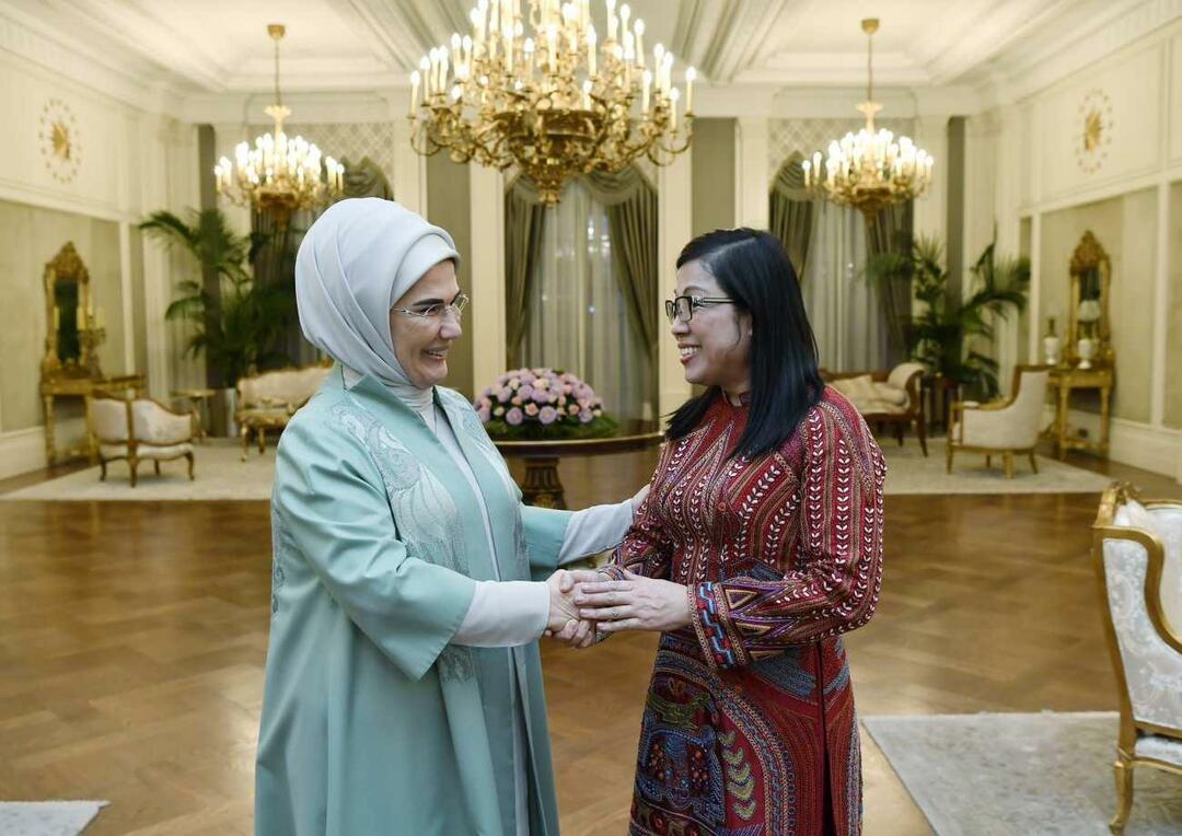 Pierwsza dama Erdoğan i premier Wietnamu