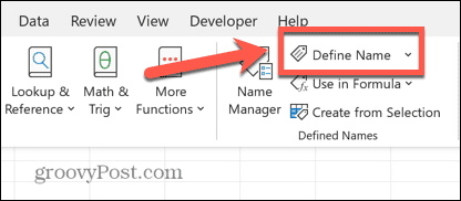 Excel zdefiniuj przycisk nazwy