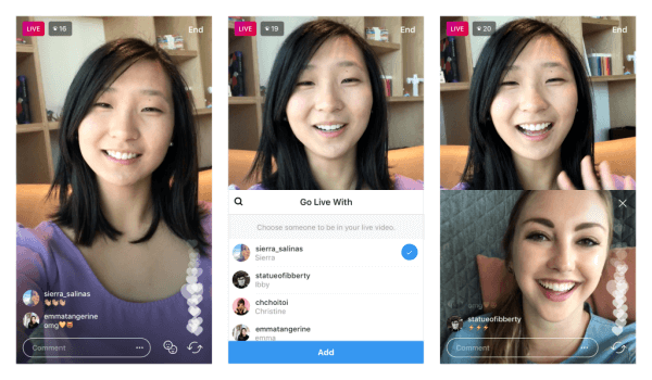 Instagram testuje możliwość udostępniania transmisji wideo na żywo innemu użytkownikowi.