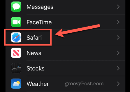 ustawienia safari na iPhonie