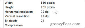 Szczegóły DPI dla obrazu w systemie Windows
