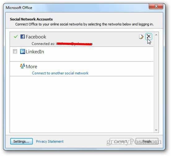 Sieci społecznościowe Outlook 8