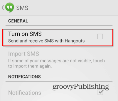Wyłączono SMS-y w Hangouts