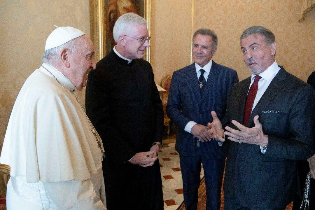 Sylvester Stallone odwiedził papieża Franciszka z rodziną