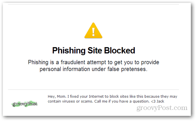 strona phishingowa opendns zablokowana