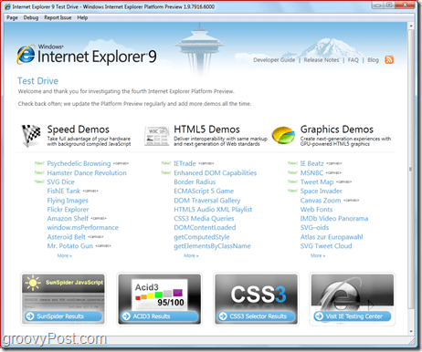 Internet Explorer 9: Pobierz podgląd