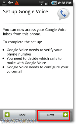Google Voice na Android Mobile Logowanie