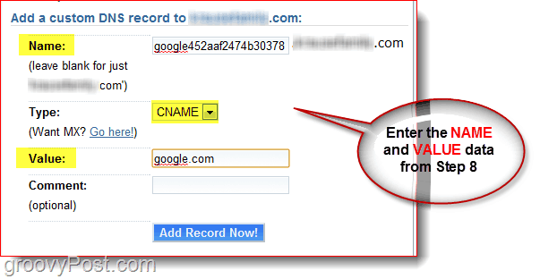 Zarządzaj DNS domeny w Dreamhost.com CNAME